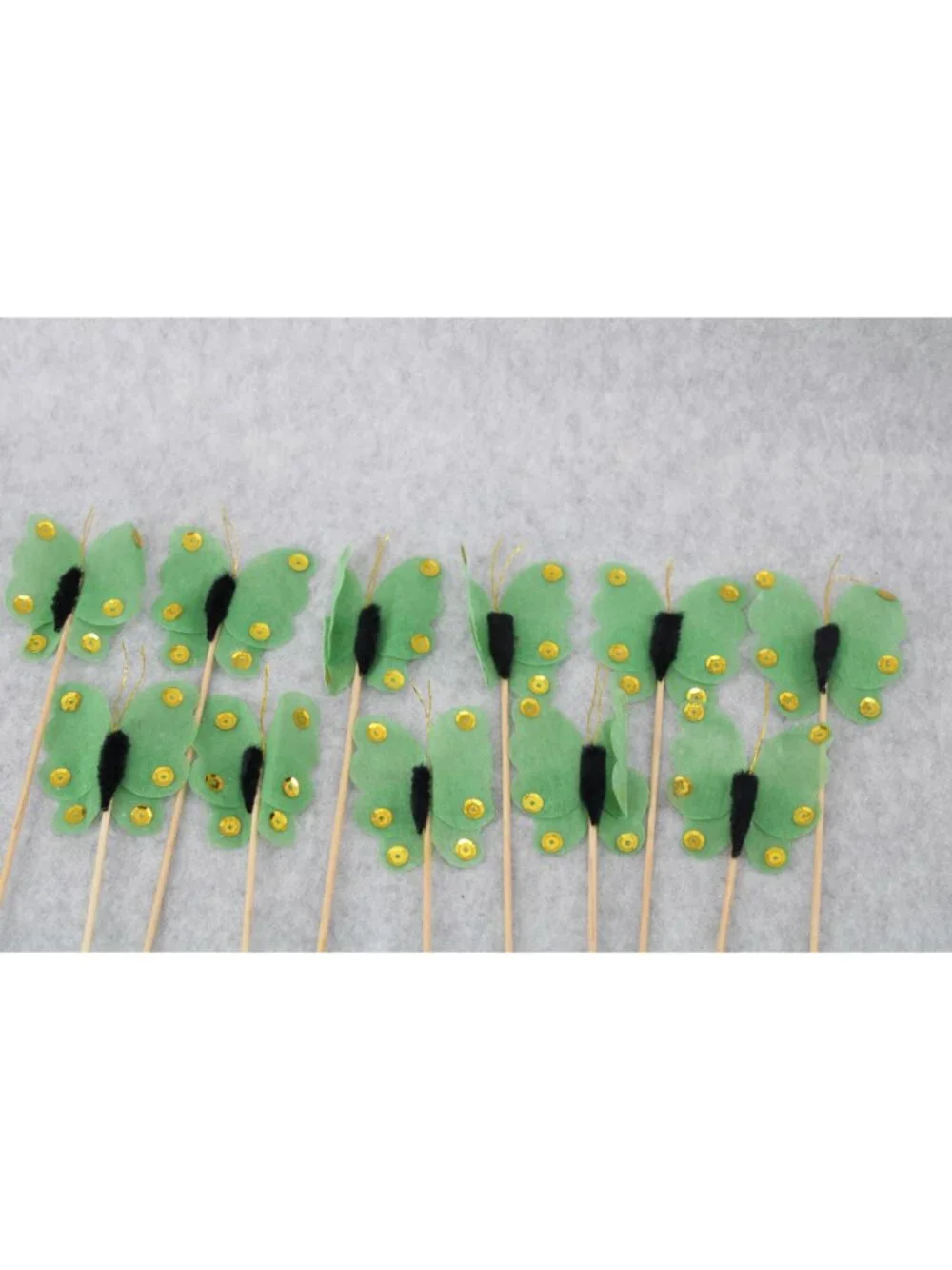 11 Green Butterfly Picks Pick Appetizer 94826 Vintage